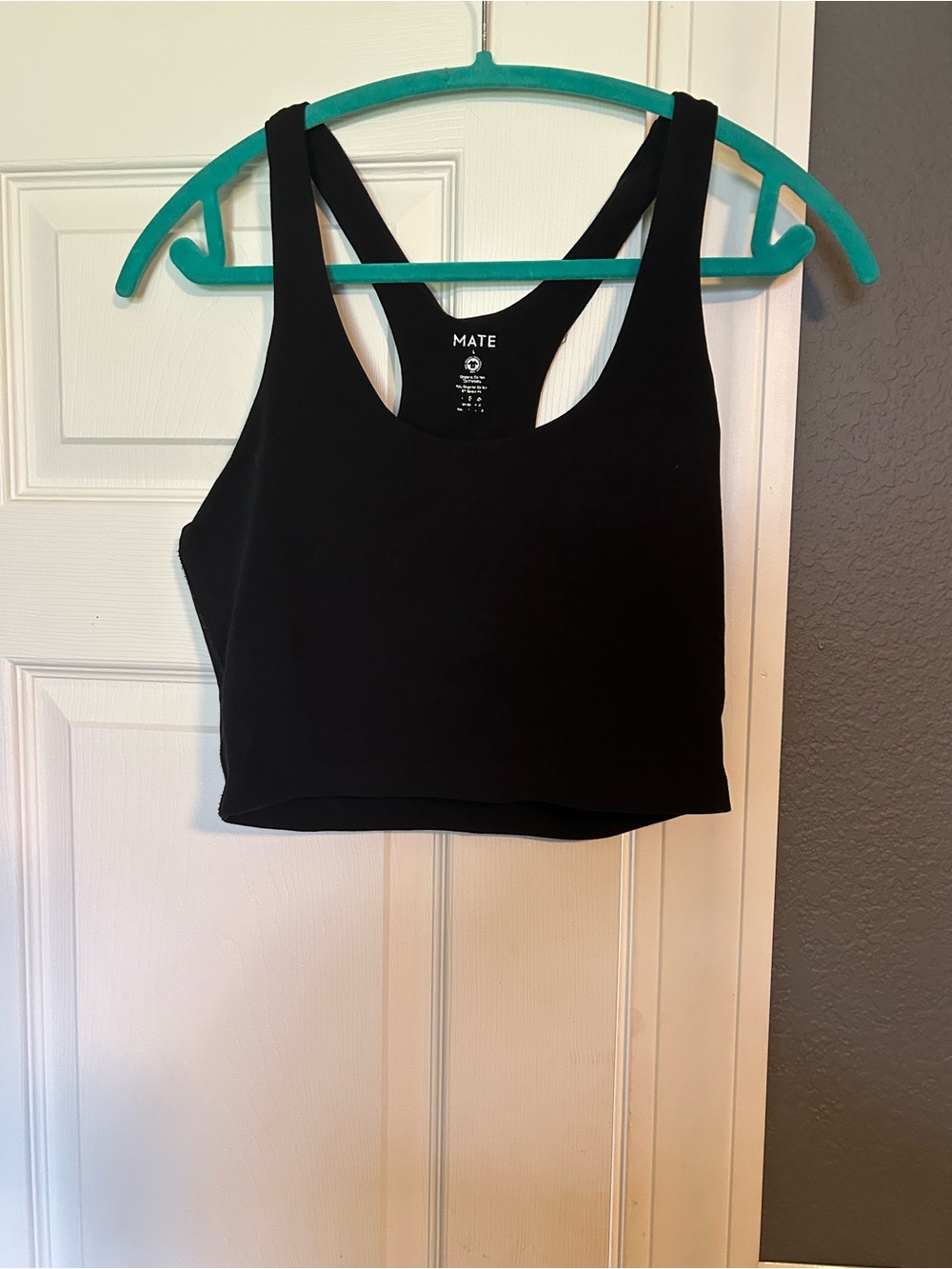 MATE the Label Black Racerback Crop Tank
